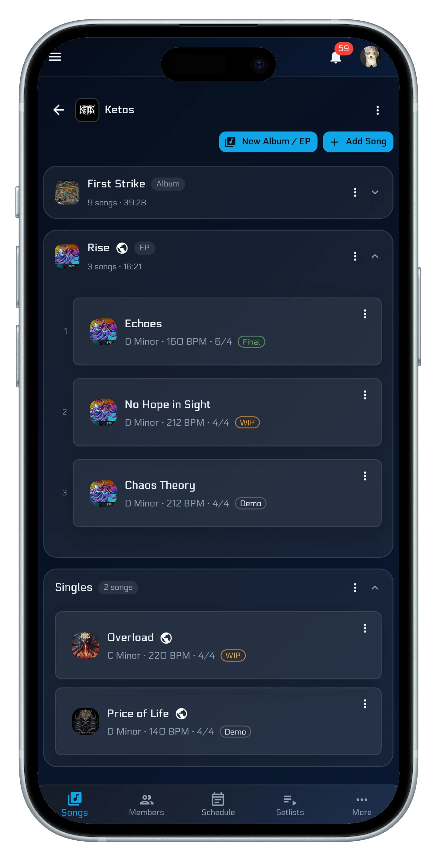 Invite once. Everyone has everything. on mobile