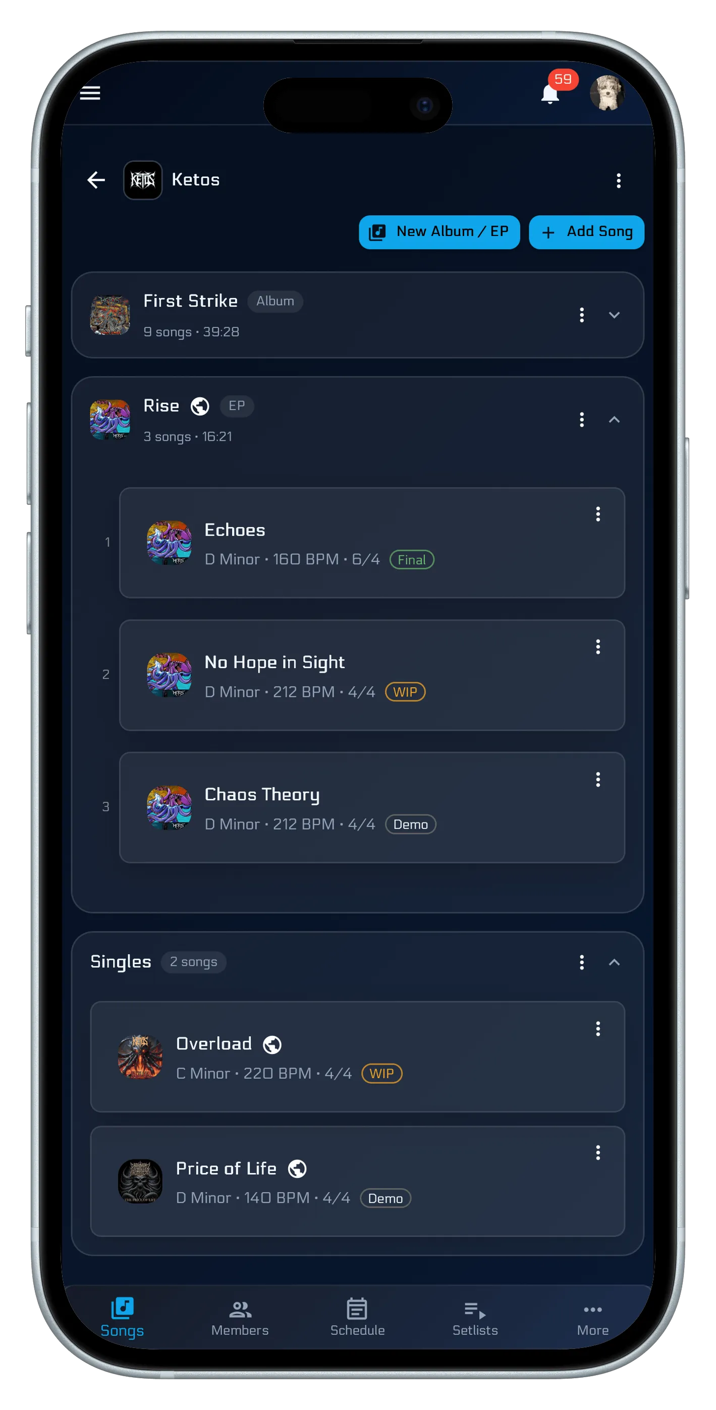 Invite once. Everyone has everything. on mobile
