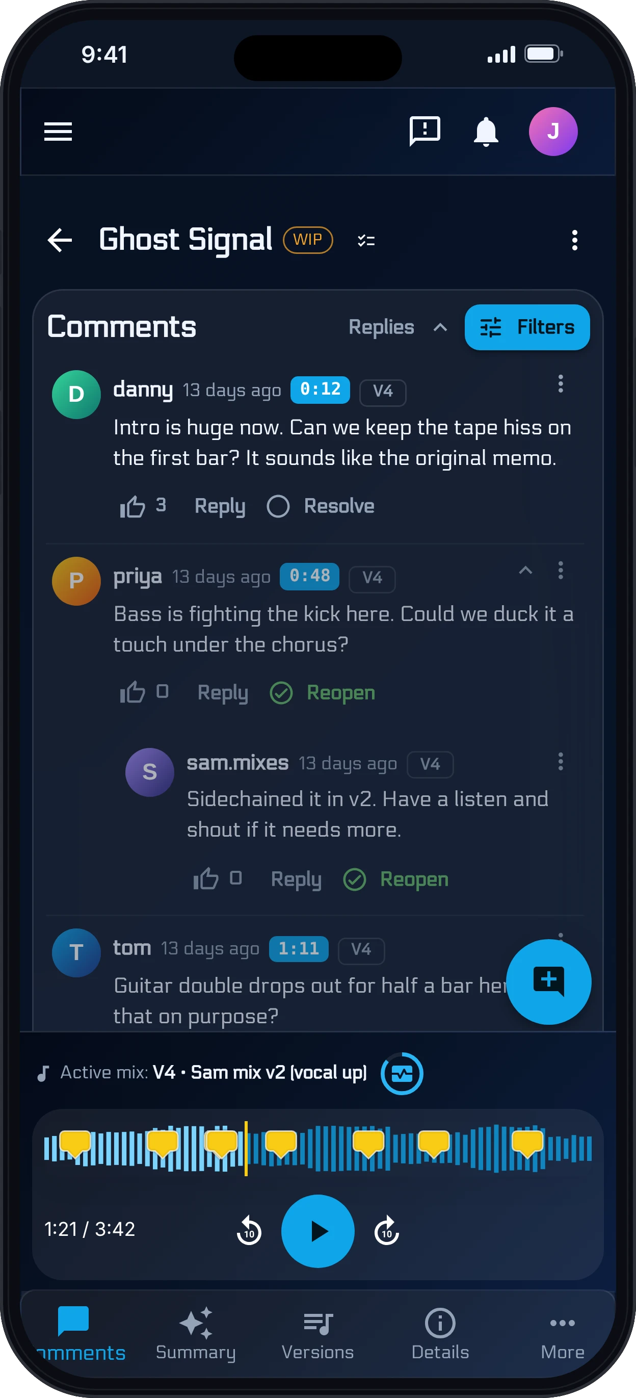 Discussions where they belong on mobile
