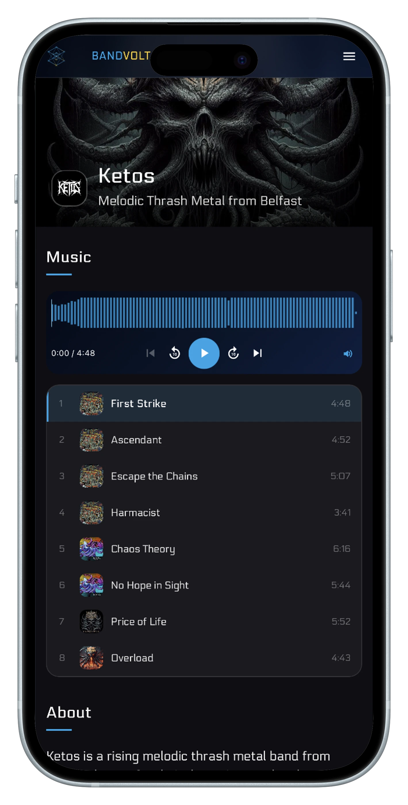 One link. Your whole press kit. on mobile