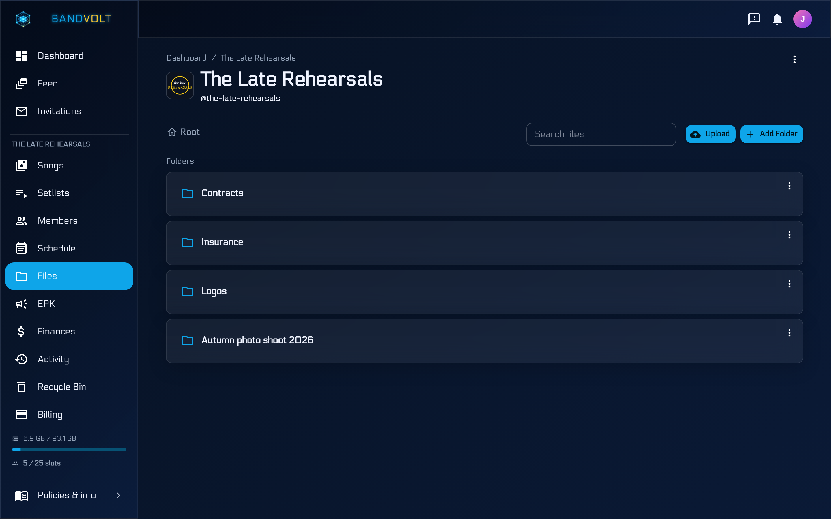 Band file manager