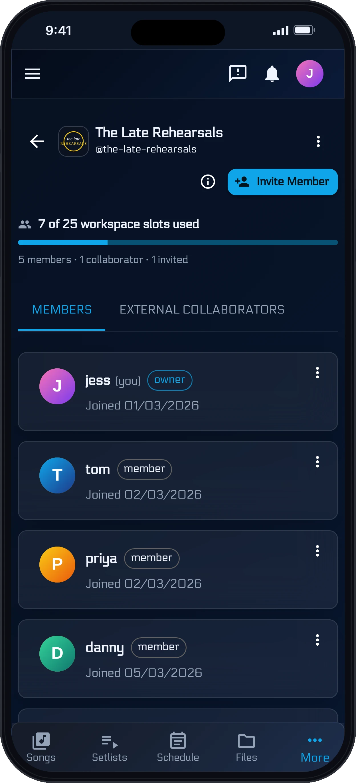 Invite your team - no shared login, no faff on mobile