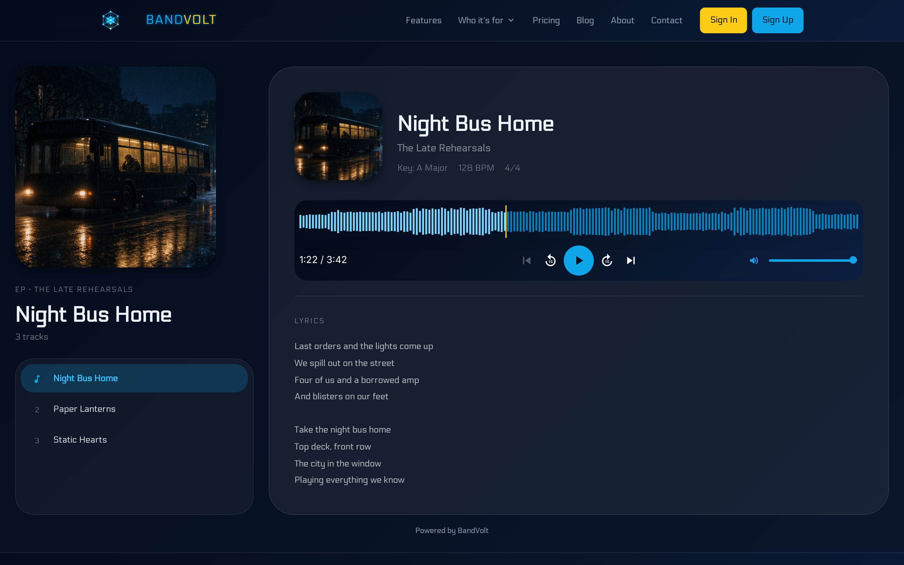 Public collection sharing page