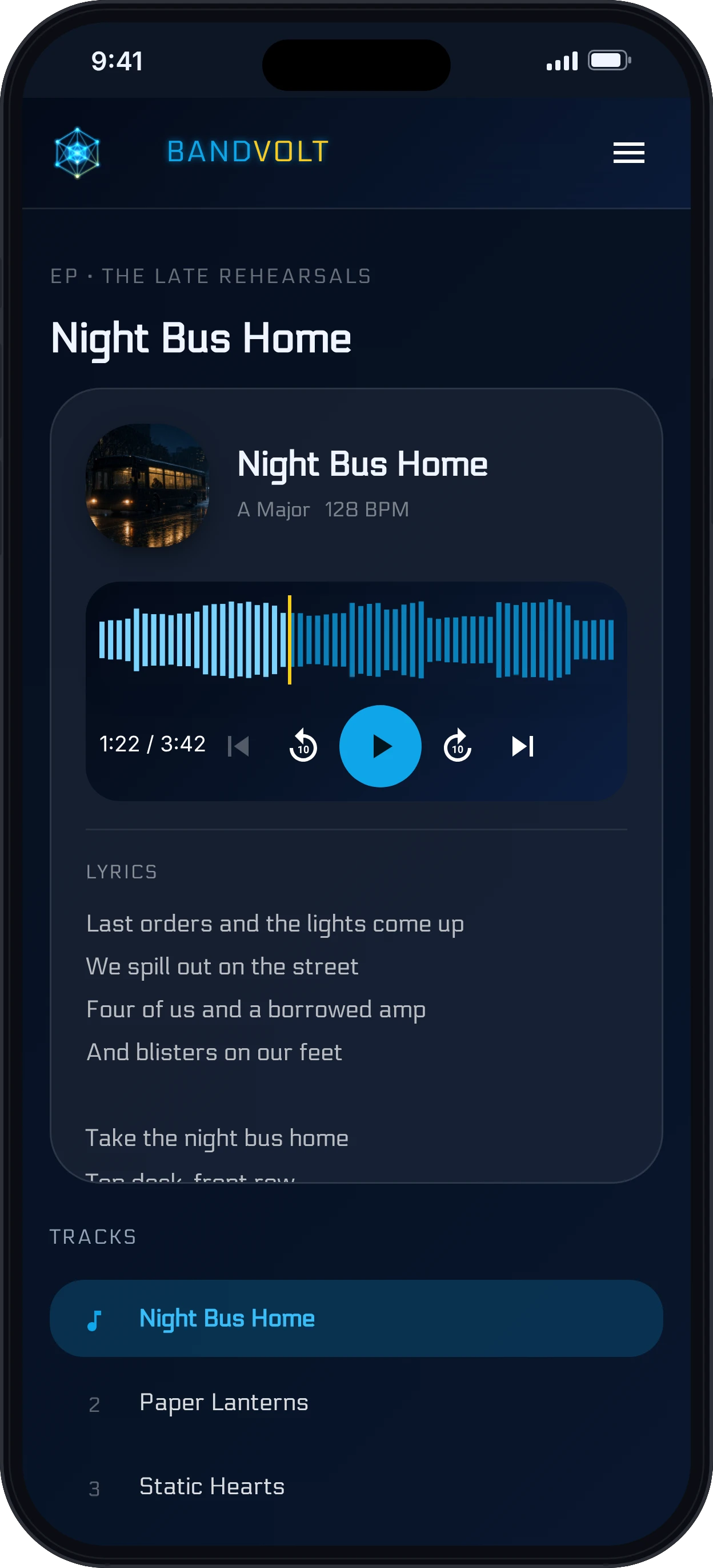 Share your music with anyone - no account needed. on mobile